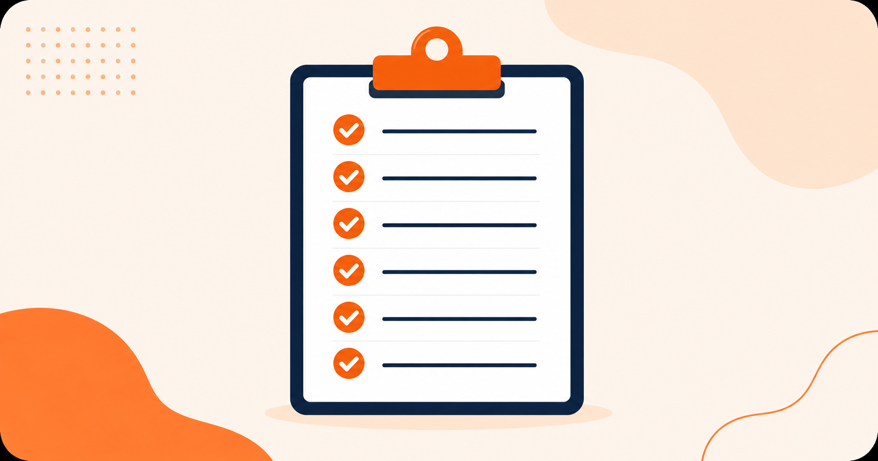 A clipboard checklist icon with several checkmarks